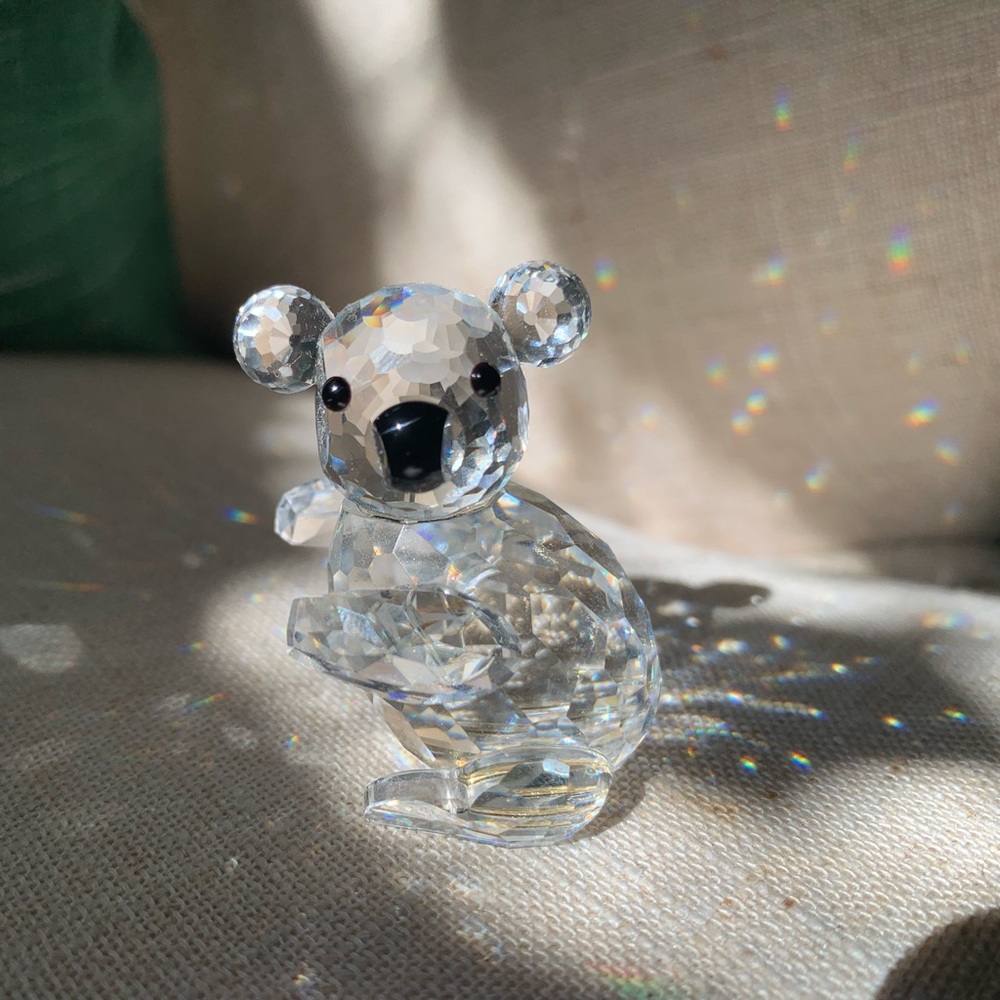Retired Swarovski Crystal Large Koala Bear Left Facing
